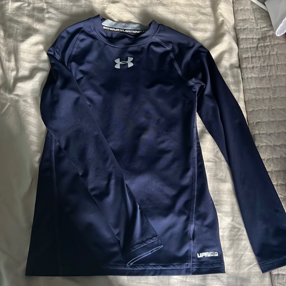 Bundle of 9 Boys small compression and athletic shirts lot